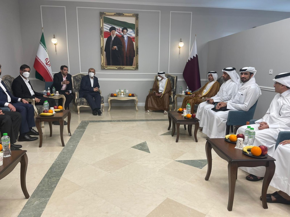 Minister of Transport H E Jassim Saif Ahmed Al Sulaiti meeting Minister of Roads and Urban Development of Iran H E Rostam Ghasemi, in Kish, Iran. 
