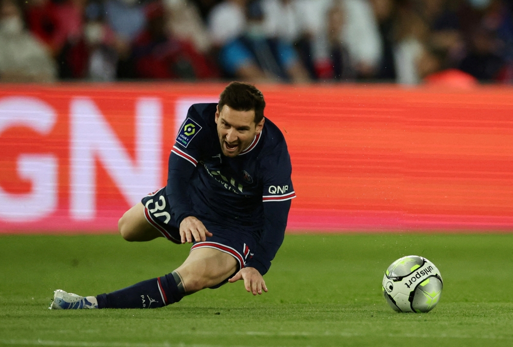 April 17, 2022 Paris St Germain's Lionel Messi in action REUTERS/Sarah Meyssonnier/File Photo