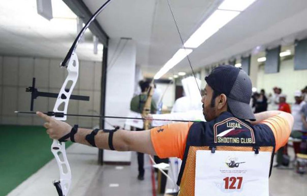 An archer in action during the Nishan Vodafone Ramadan Tournament. 