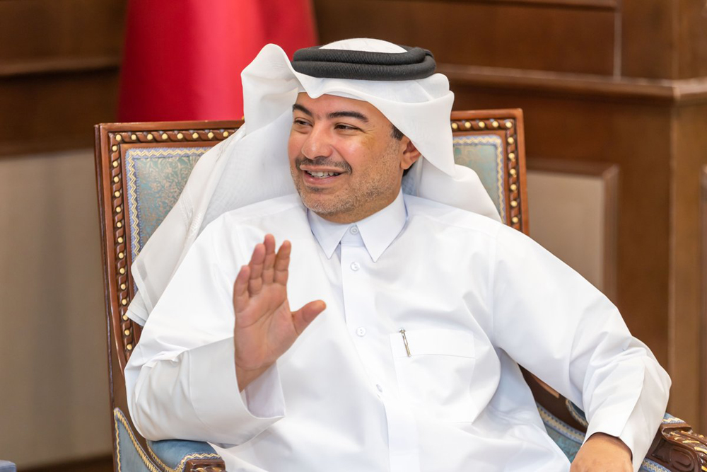 President of the Investment and Trade Court Judge Khalid bin Ali Al Obaidly during the interview.