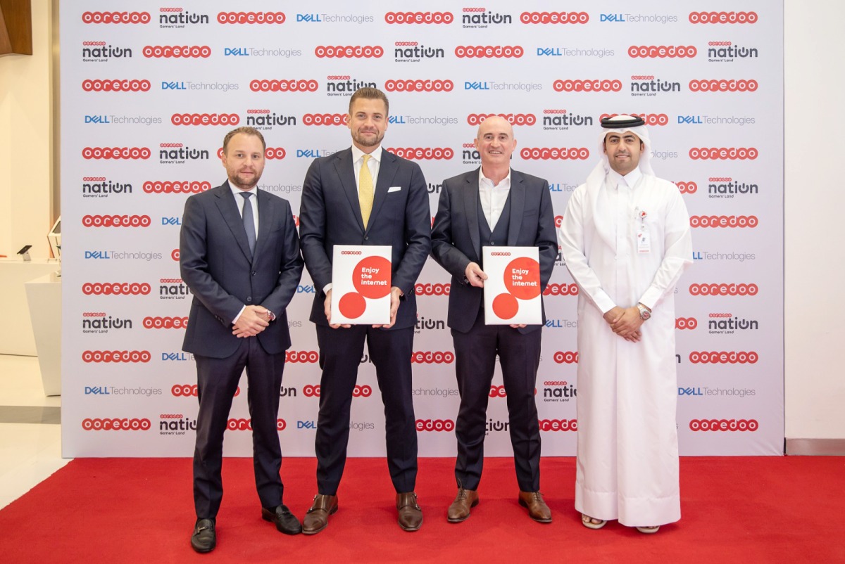 Ooredoo and Dell Technologies officials at the launch of the collaboration. 