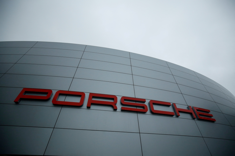 A Porsche logo in Stuttgart-Zuffenhausen, Germany, January 26, 2018. REUTERS/Ralph Orlowski/File Photo