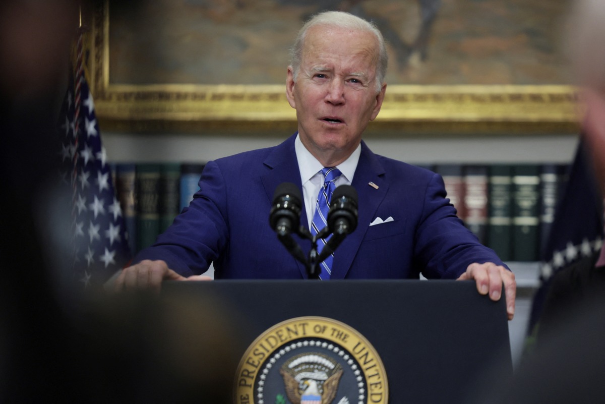 U.S. President Joe Biden in the Roosevelt Room at the White House in Washington, U.S., May 4, 2022. REUTERS/Evelyn Hockstein
