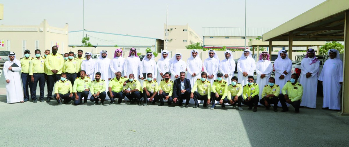 Officials along with inspectors at the launch of the cleanliness drive. 