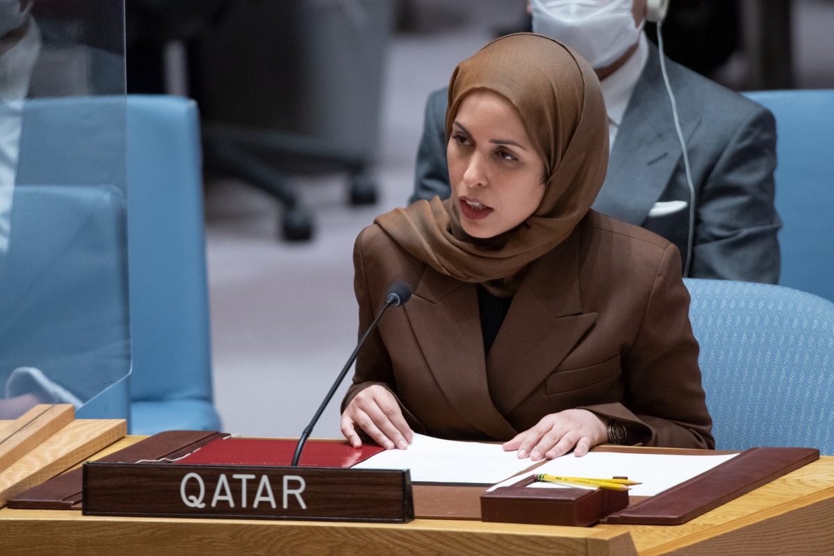 File photo of Permanent Representative of Qatar to the United Nations H E Sheikha Alya Ahmed bin Saif Al Thani