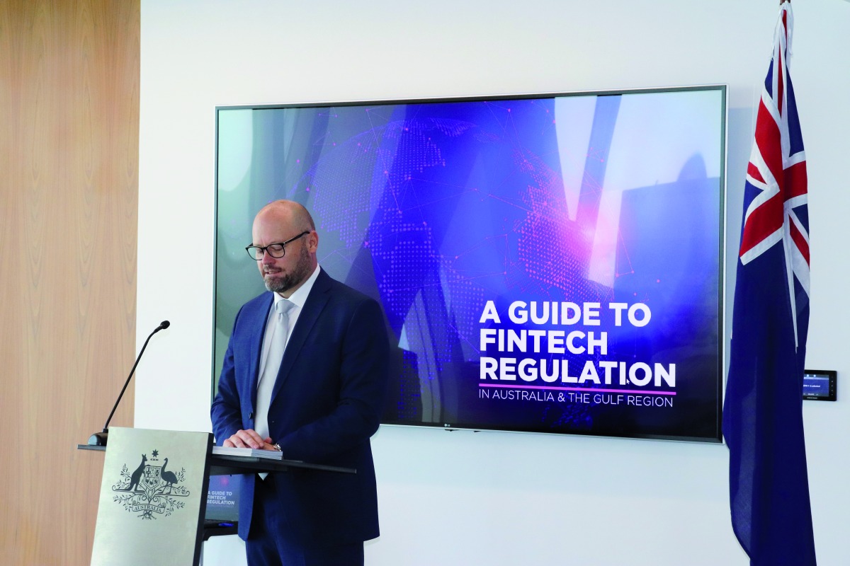 Australian Ambassador to Qatar, H E Jonathan Muir at the launch event.