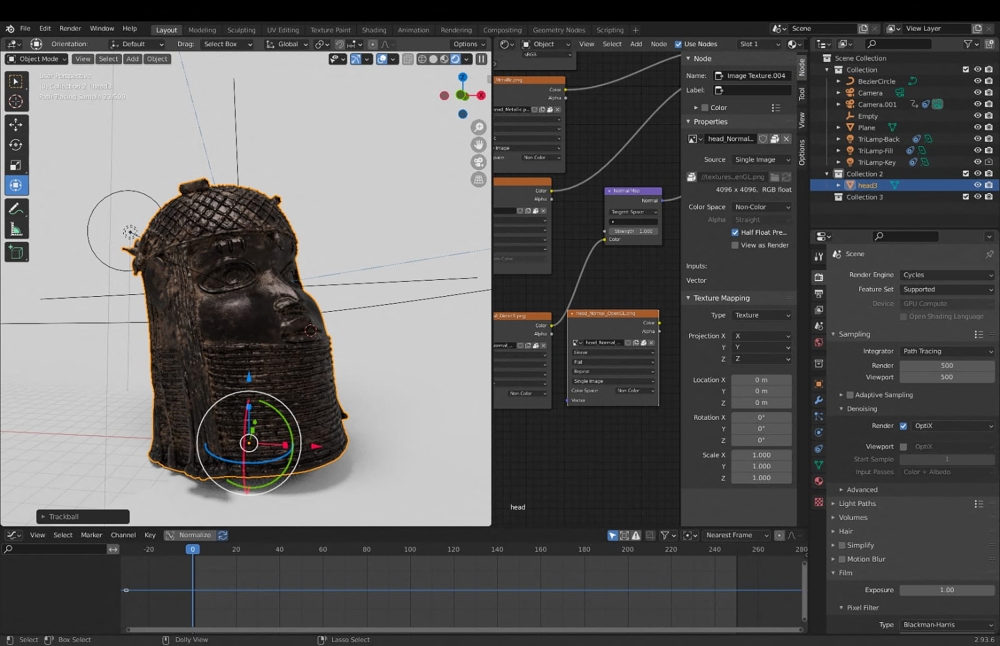 Screenshot of the design process on an image of a looted artwork from Nigeria, that now resides in a British museum, with project's aim to give part of its non-fungible token (NFT) sale proceeds to fund young African artists, in this handout obtained May 23, 2022. Looty Art/Handout via Reuters