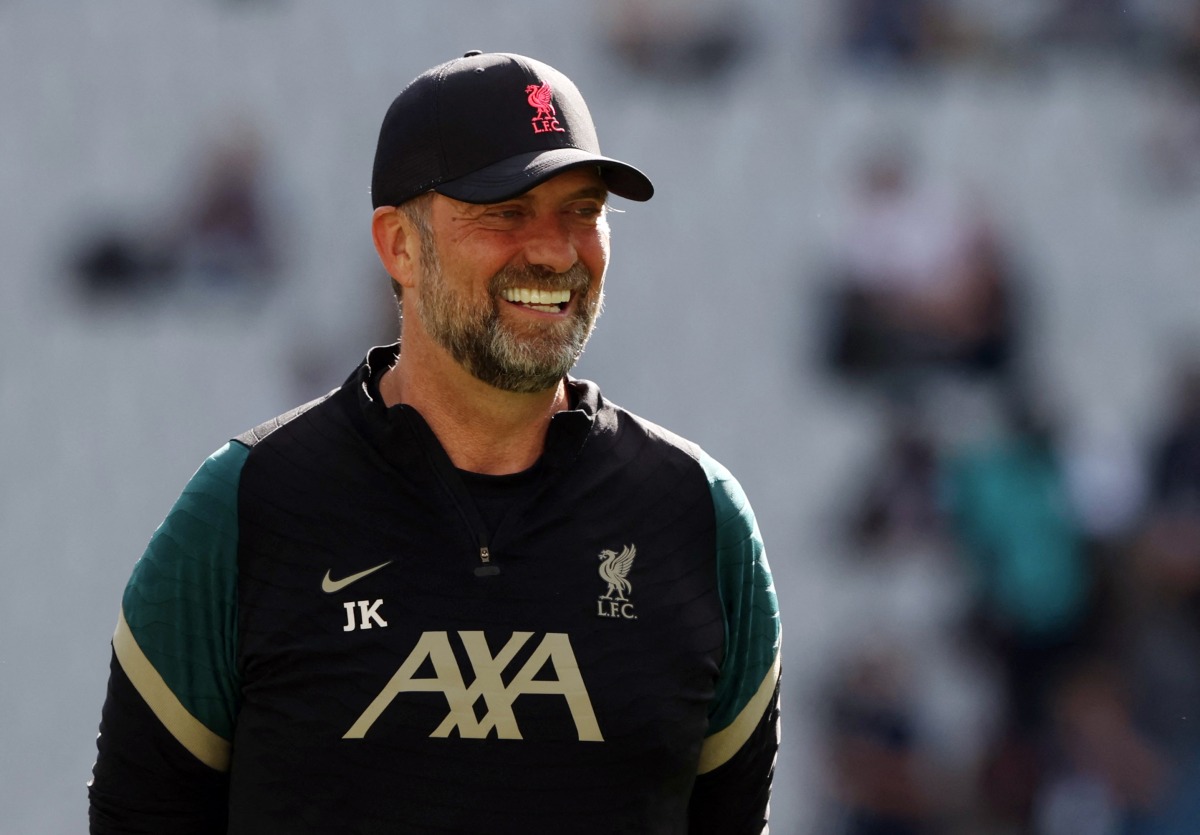 Liverpool manager Juergen Klopp during training REUTERS/Molly Darlington
