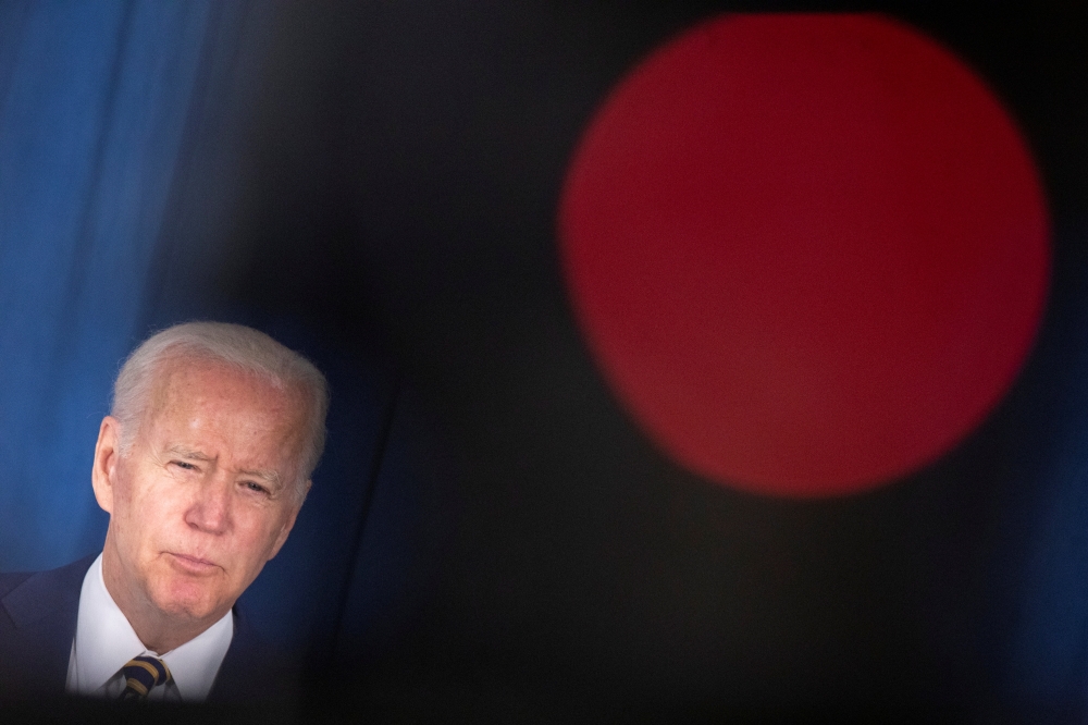 U.S. President Joe Biden delivers remarks on the monthly U.S. jobs report, at the Rehoboth Beach Convention Center, in Rehoboth Beach, Delaware, U.S., June 3, 2022. REUTERS/Tom Brenner