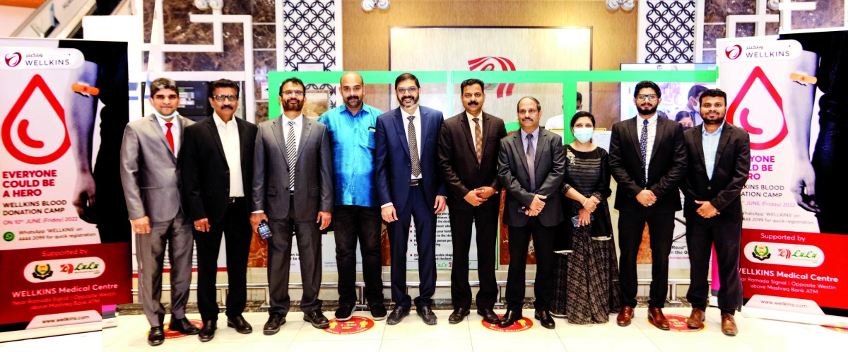 Officials of IDC, Lulu and Wellkins during the announcement of blood donation drive.