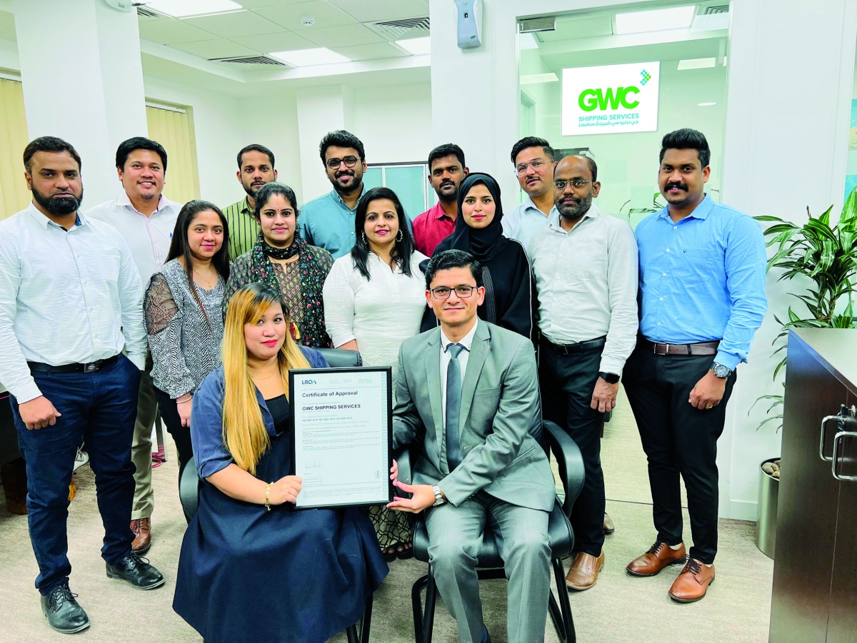 GWC Shipping Services officials with the ISO certification.