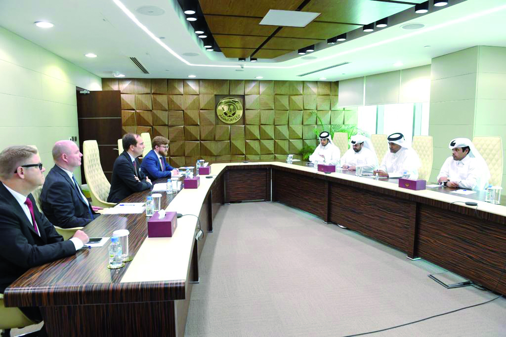 Special Envoy of the Minister of Foreign Affairs for Counterterrorism and Mediation in Conflict Resolution H E Dr. Mutlaq bin Majed Al Qahtani and State Secretary to Minister of Foreign Affairs in Sweden H E Magnus Nilsson and others at the meeting.