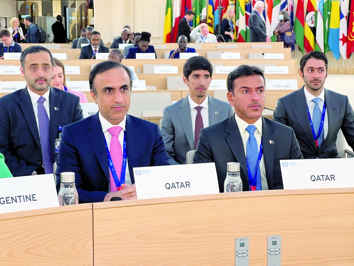 Assistant Undersecretary of Labour Affairs Mohammed Hassan Al Obaidly during World of Work Summit in Geneva.