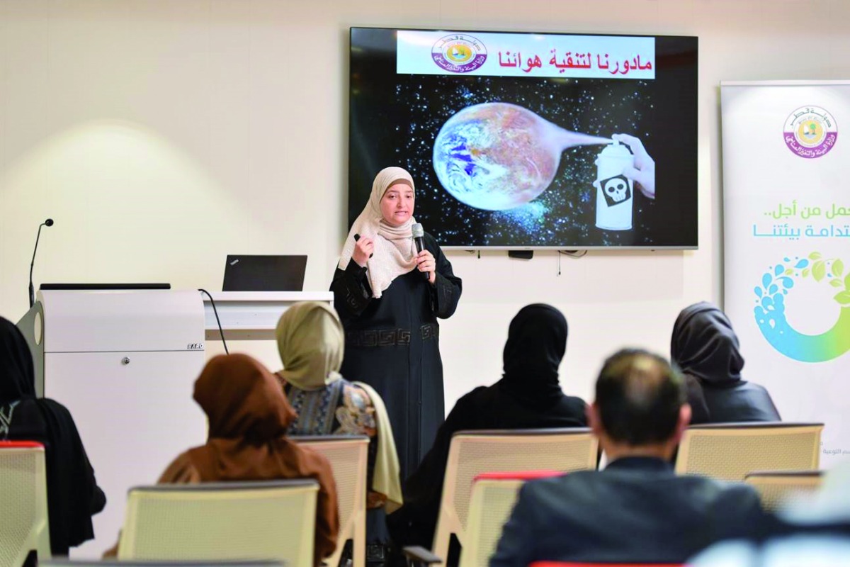 Participants listening to a training session during the celebration of World Environment Day 2022.