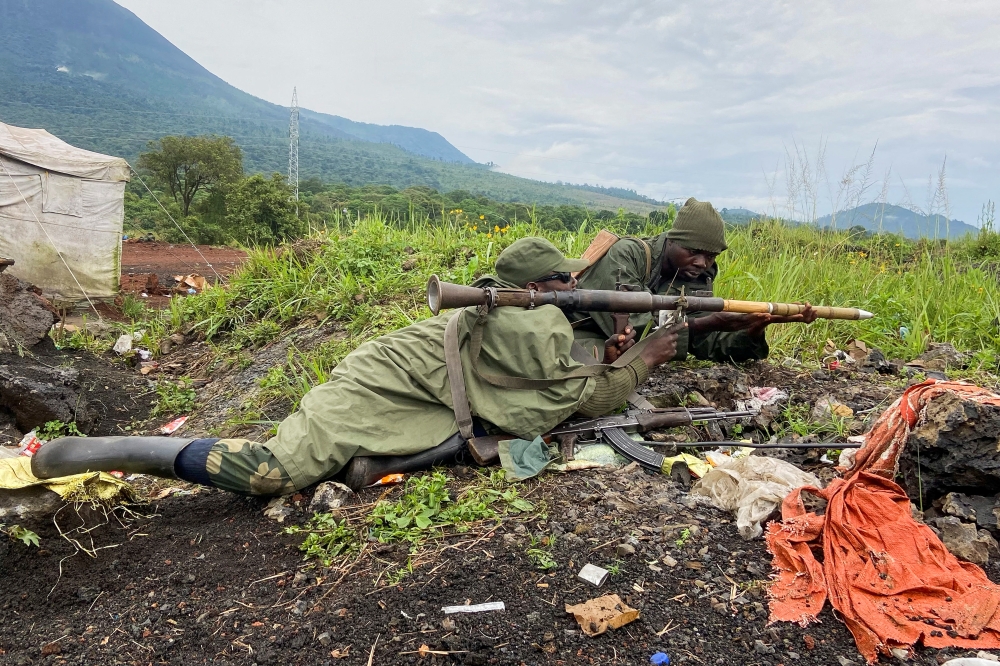 File photo of Armed Forces of the Democratic Republic of the Congo (FARDC) soldiers, May 28, 2022. Reuters/Djaffar Sabiti/File Photo
 