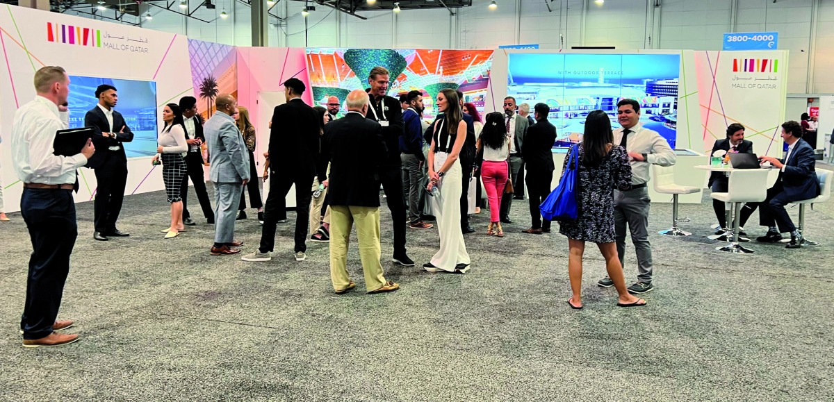 Mall of Qatar team’s booth in the ICSC exhibition
