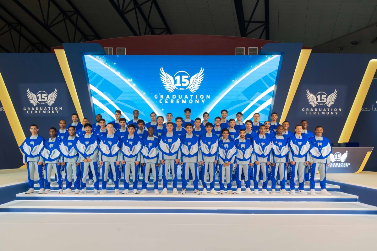 Aspire Academy graduates pose for a group photo.