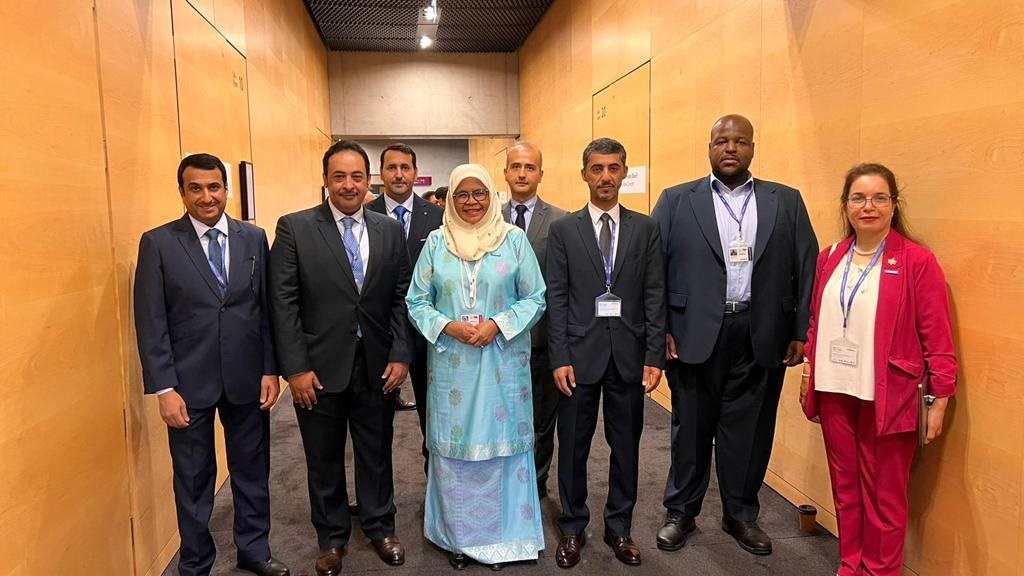 Qatar's delegation with Executive Director of UN-Habitat, Maimunah Mohd Sharif, on the sidelines of 11th World Urban Forum, in Katowice, Poland. 
