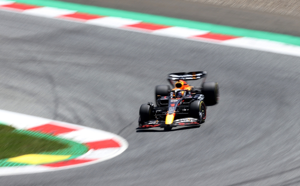 July 8, 2022 Red Bull's Max Verstappen in action during practice REUTERS/Florion Goga