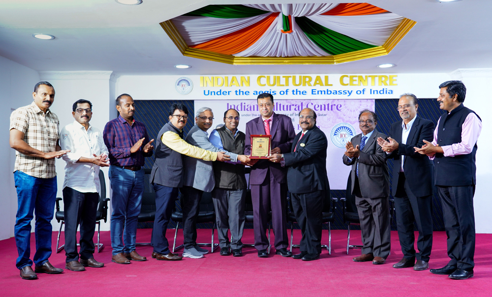 Some of the participants in the gathering with Ideal Indian School Principal Syed Shaukat Ali.