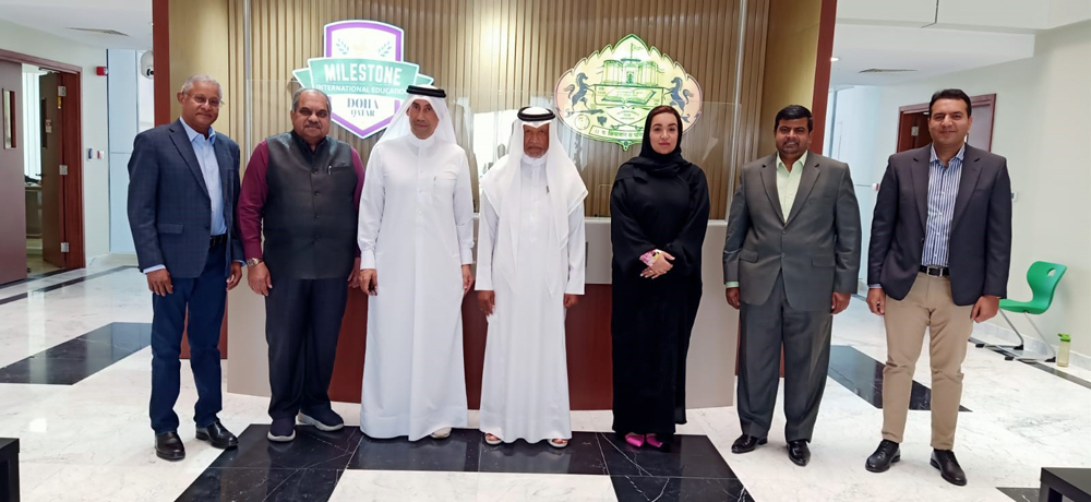 Members of the Board of Governors of Milestone International Education Institute of Higher Education (Savitribai Phule Pune University’s Doha Campus) on the occasion of board meeting. 