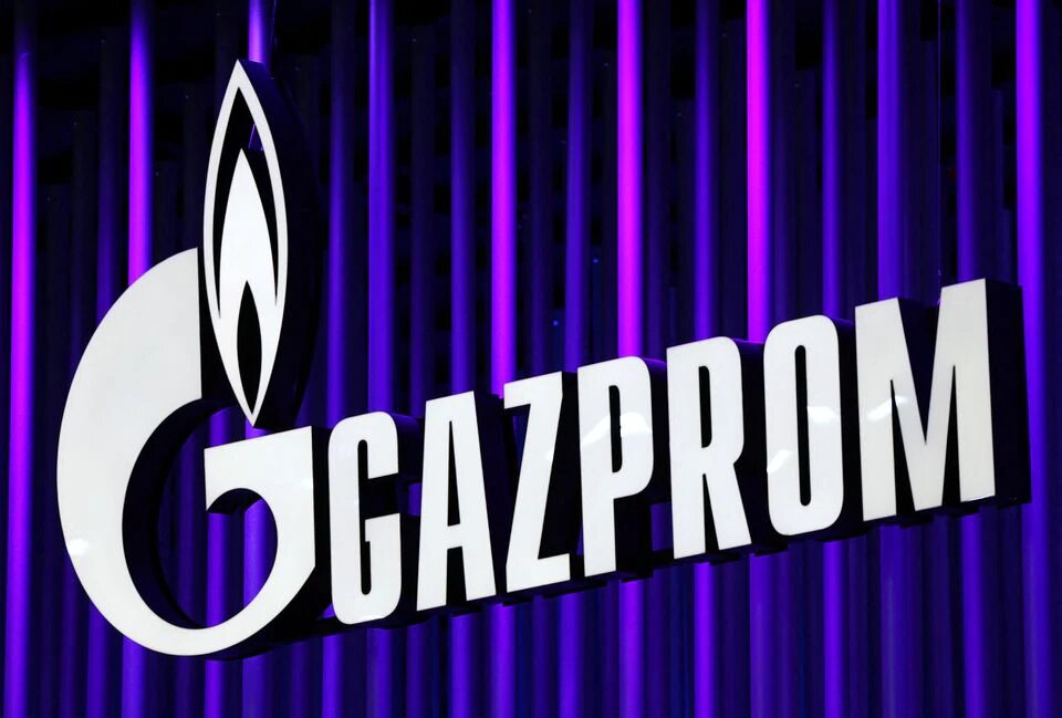 The logo of Gazprom company is seen at the St. Petersburg International Economic Forum (SPIEF) in Saint Petersburg, Russia June 15, 2022. REUTERS/Anton Vaganov

