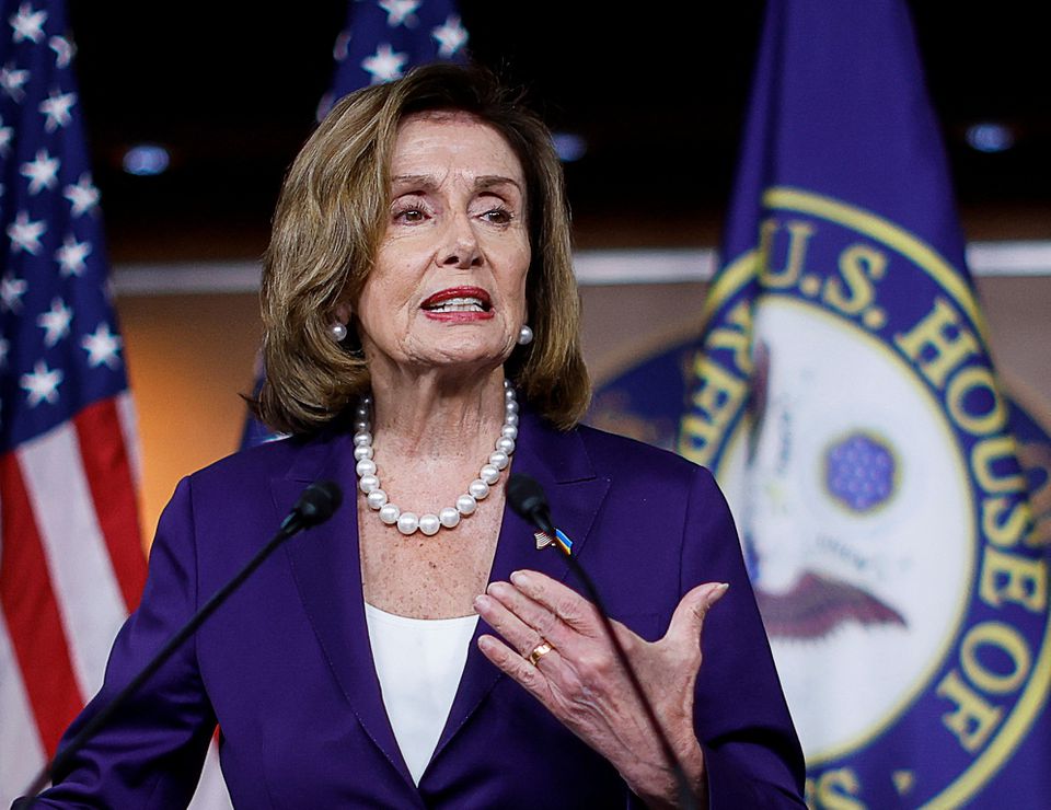 U.S. House Speaker Nancy Pelosi (D-CA) addresses reporters during a news conference at the U.S. Capitol in Washington, U.S., July 29, 2022. REUTERS/Jonathan Ernst
