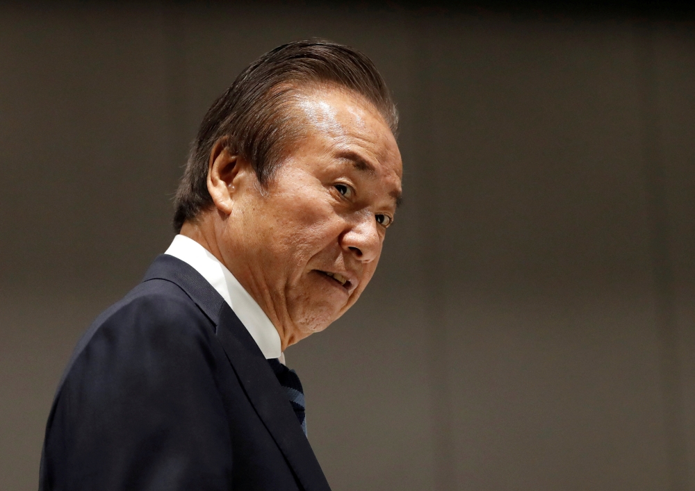 The Tokyo Organising Committee of the Olympic and Paralympic Games (Tokyo 2020) Executive Board member Haruyuki Takahashi arrives at Tokyo 2020 Executive Board Meeting in Tokyo, Japan March 30, 2020. REUTERS/Issei Kato/Pool/File Photo