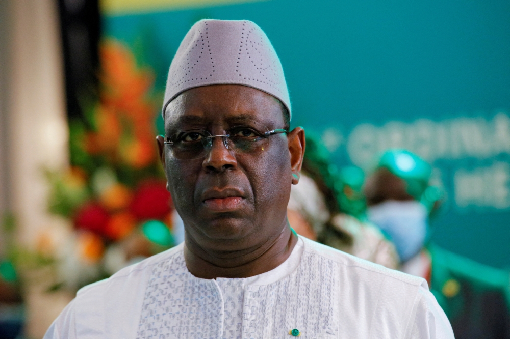 FILE PHOTO: Senegal's President Macky Sall attends the ECOWAS summit to discuss transitional roadmap for Mali, Burkina Faso and Guinea, in Accra, Ghana, July 3, 2022. REUTERS/Francis Kokoroko/File Photo/File Photo 