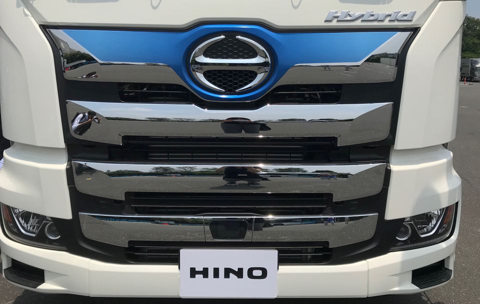 Hino Motors Ltd displays its new Hybrid Profia, a diesel-hybrid version of its large commercial truck model at its R&D Centre at Hino in Tokyo, Japan July 17, 2018. REUTERS/Naomi Tajitsu/File Photo