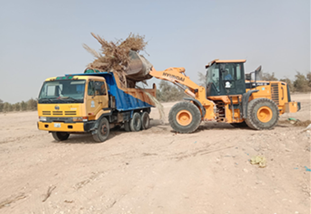 The General Cleanliness Department in the Public Services Affairs Sector removed over 126 tonnes of miscellaneous waste.