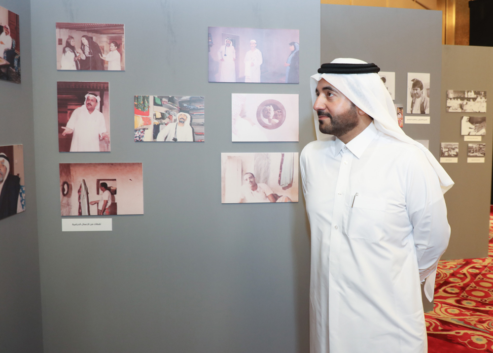 CEO of Qatar Media Corporation H E Sheikh Abdulaziz bin Thani Al Thani touring the event.