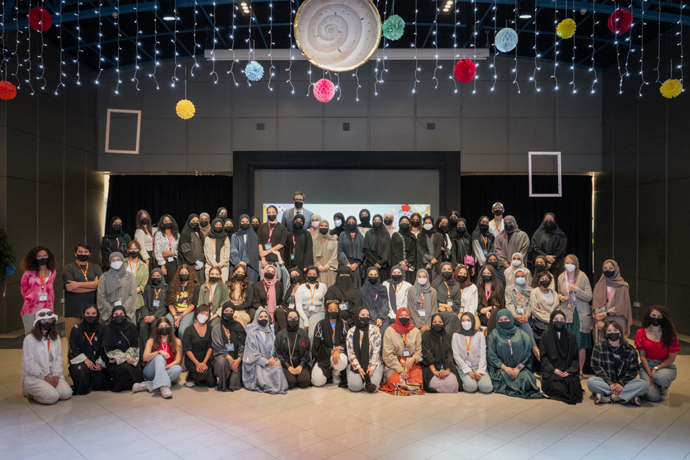 Students with Dean Amir Berbic during  orientation programme.