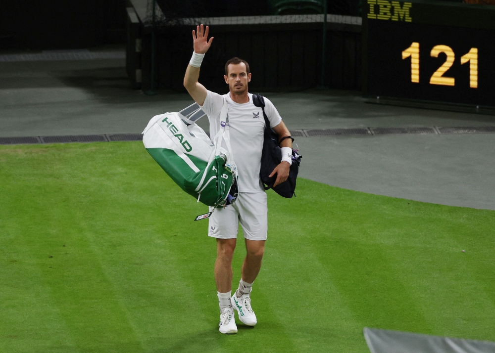 Britain's Andy Murray after a match at Wimbledon in June, 2022. REUTERS/Matthew Childs/File Photo