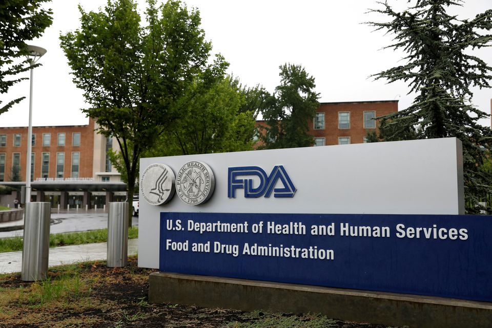 Signage is seen outside of the Food and Drug Administration (FDA) headquarters in White Oak, Maryland, US, August 29, 2020. (REUTERS/Andrew Kelly)
