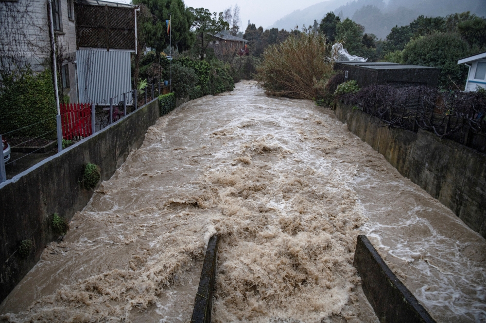 A state of emergency is declared as severe flooding affects Nelson, New Zealand, August 18, 2022. REUTERS/Tatsiana Chypsanava