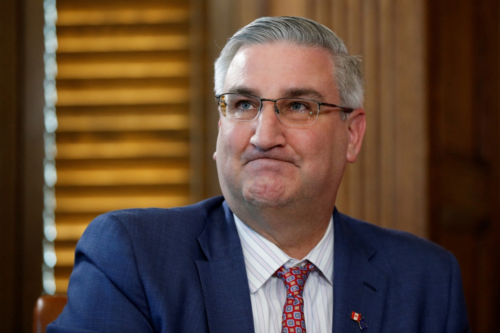Indiana Governor Eric Holcomb. REUTERS/Chris Wattie/File Photo