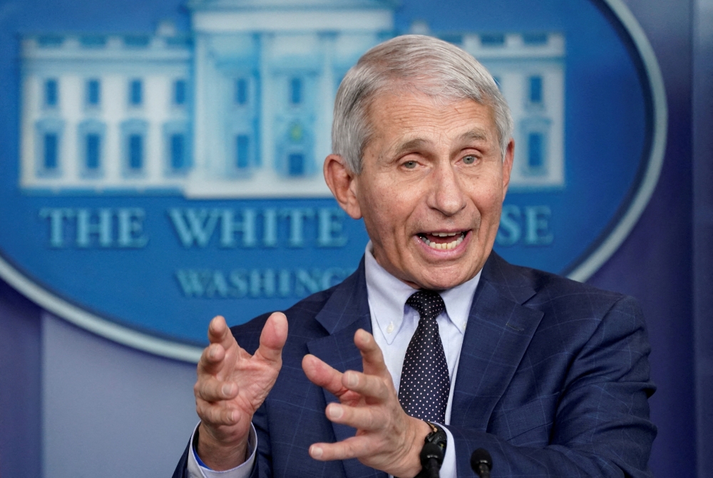 Dr. Anthony Fauci speaks about the Omicron coronavirus variant during a press briefing at the White House in Washington, on December 1, 2021. File Photo / Reuters