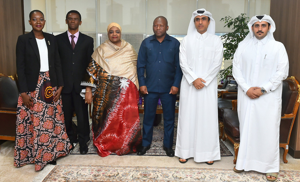 Mohamed Hassan Al Obaidli, Assistant Undersecretary for Labour Affairs at MoL and Jamal Adam Katundu Permanent Secretary, Tanzanian Prime Minister’s Office with other officials during the meeting.