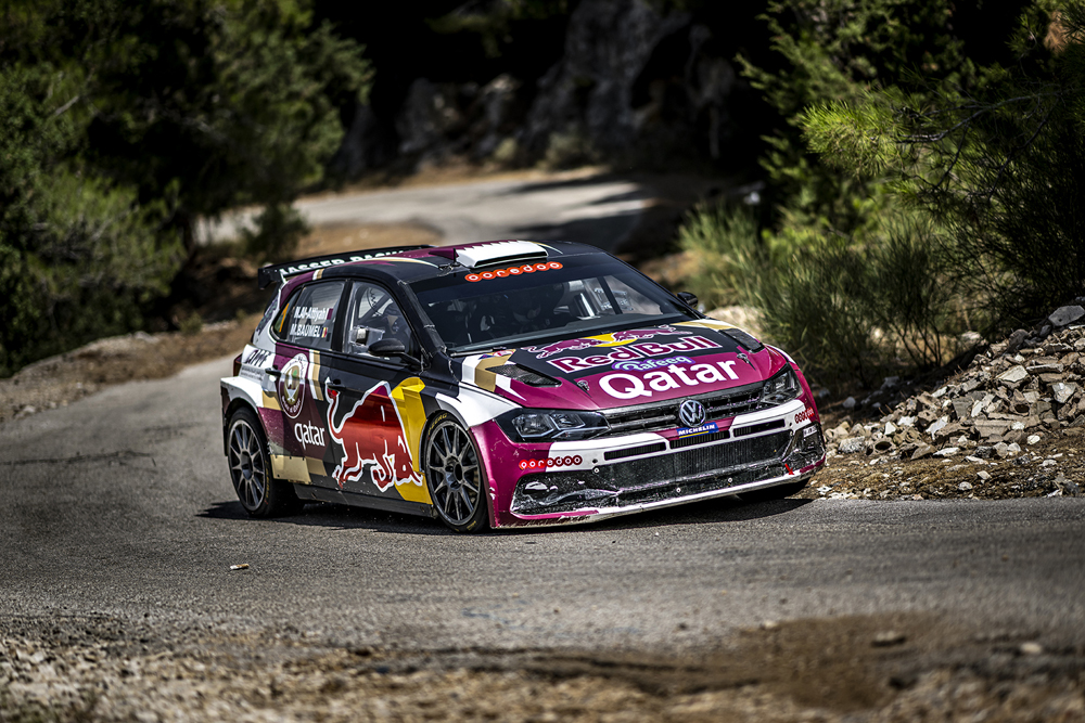 Qatar's Nasser Saleh Al Attiyah during testing ahead of Rally of Lebanon, which begins today.