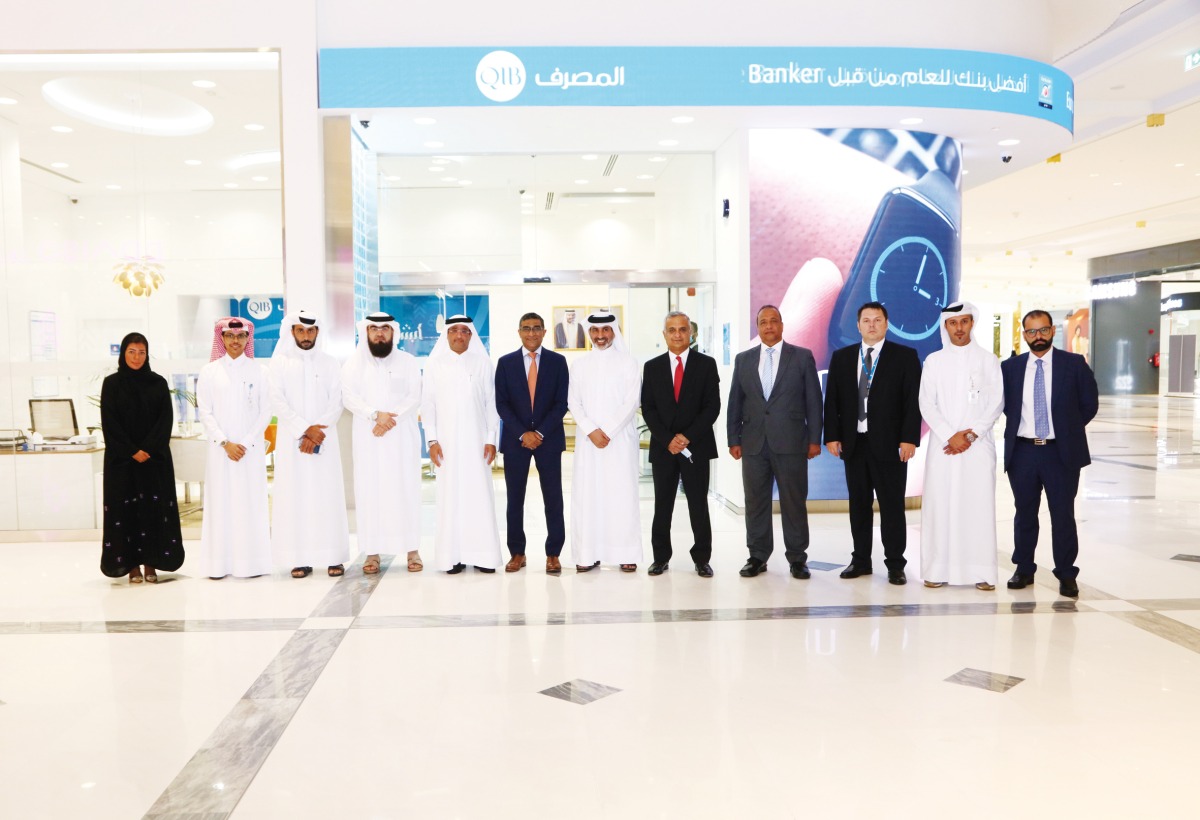 QIB officials during the opening of the new branch at Place Vendôme Qatar, recently. 