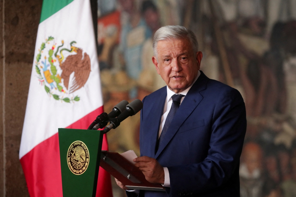 Mexican President Andres Manuel Lopez Obrador holds his fourth state of the union address at the National Palace in Mexico City, on September 1, 2022. REUTERS/Henry Romero/File Photo