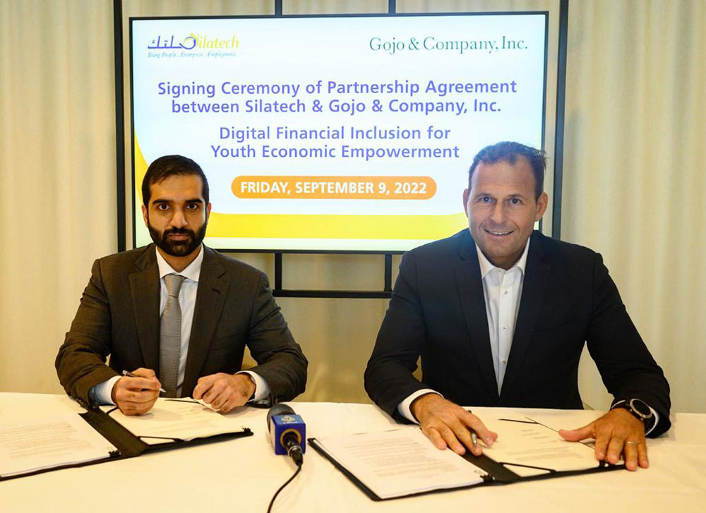 Silatech, Gojo officials during the signing of the agreement.