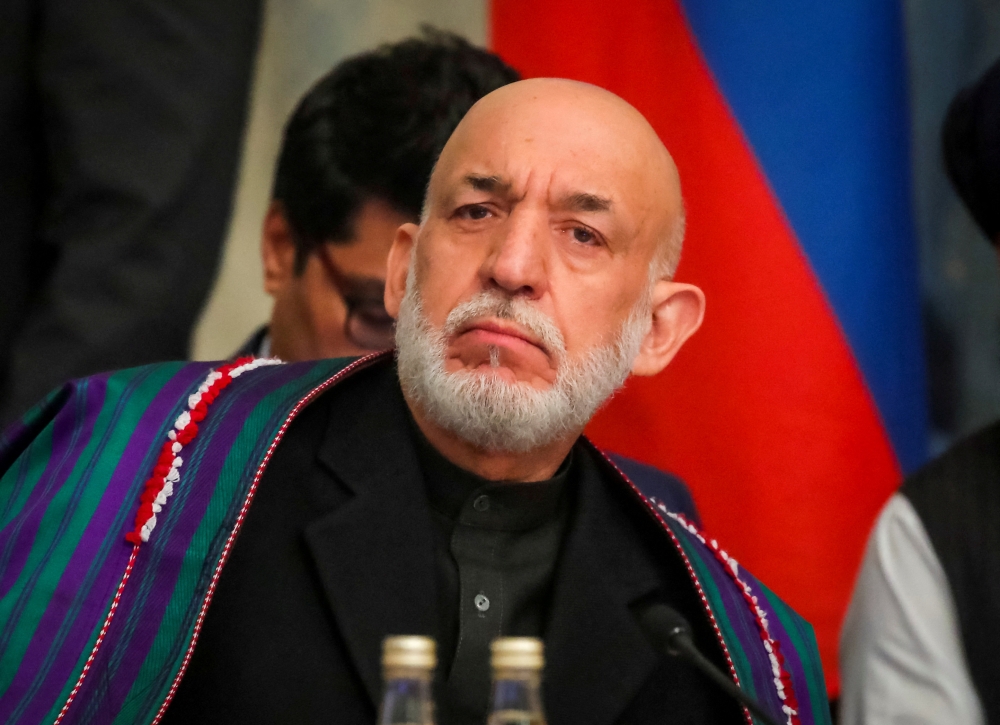 Afghanistan's former president Hamid Karzai attends a conference in Moscow, Russia, on February 5, 2019. (REUTERS/Maxim Shemetov)