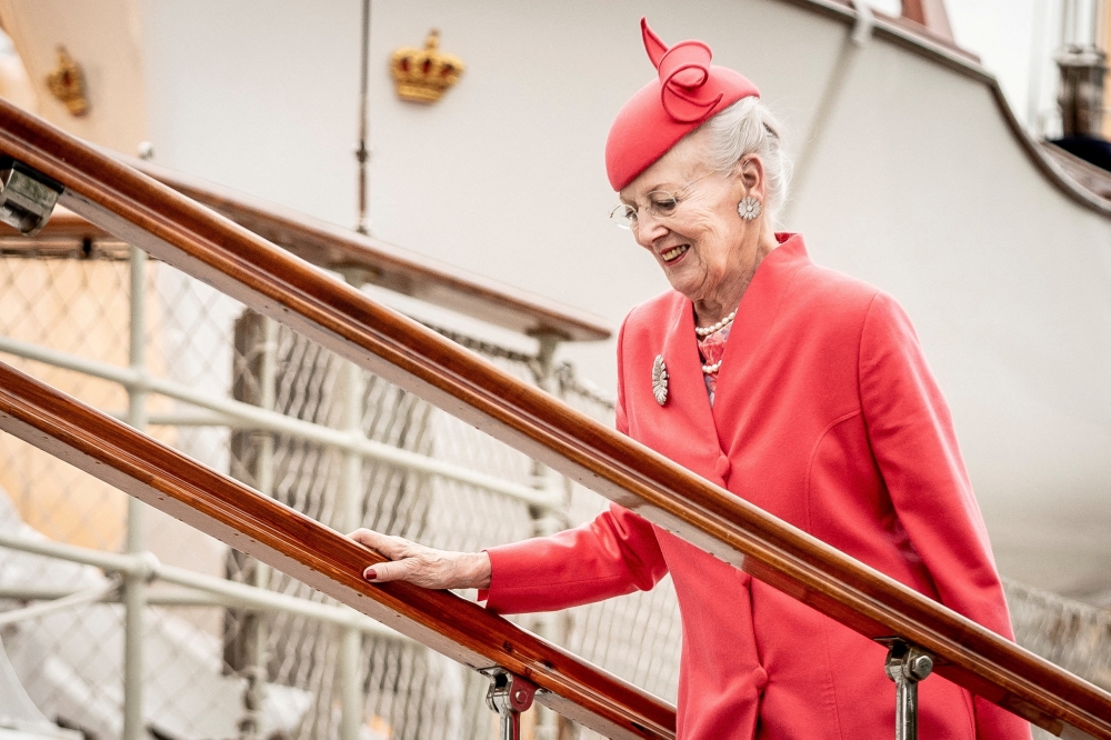 Denmark's Queen Margrethe arrives to luncheon on the Royal Yacht Dannebrog in Copenhagen, Denmark, on September 11, 2022. Ritzau Scanpix/Mads Claus Rasmussen via REUTERS
