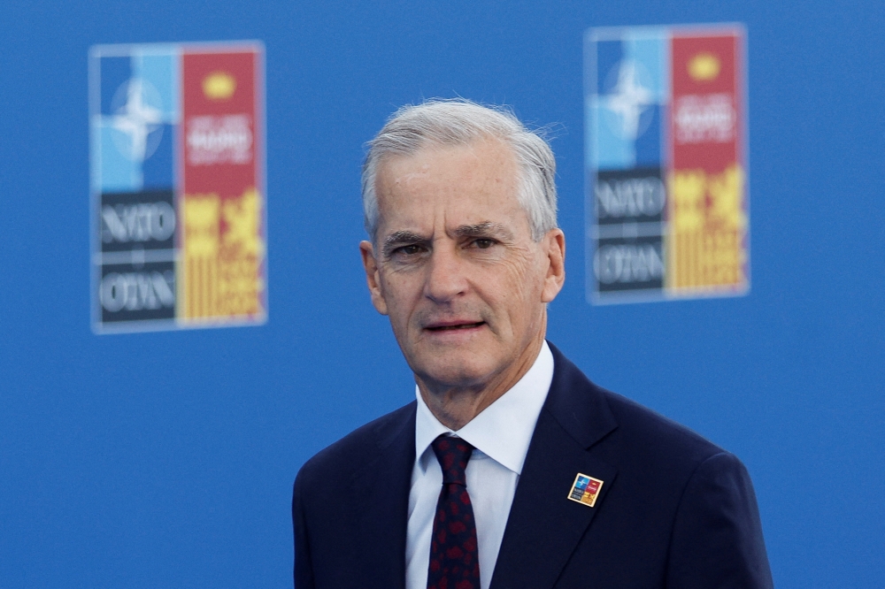 Norway's Prime Minister Jonas Gahr Stoere attends a working session of a NATO summit in Madrid, Spain, on June 30, 2022. (REUTERS/Susana Vera)