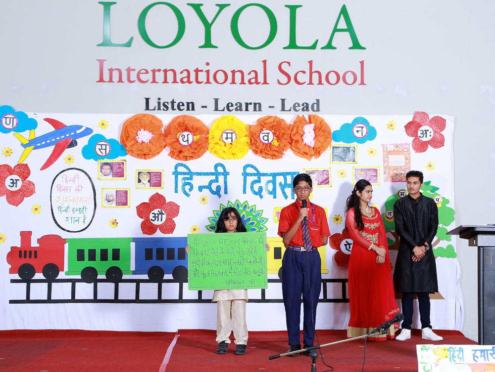 Hindi Diwas celebrations at Loyola International School.