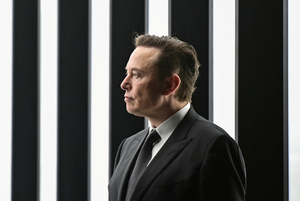 Elon Musk attends the opening ceremony of the new Tesla Gigafactory for electric cars in Gruenheide, Germany, on March 22, 2022.  File Photo / Reuters
