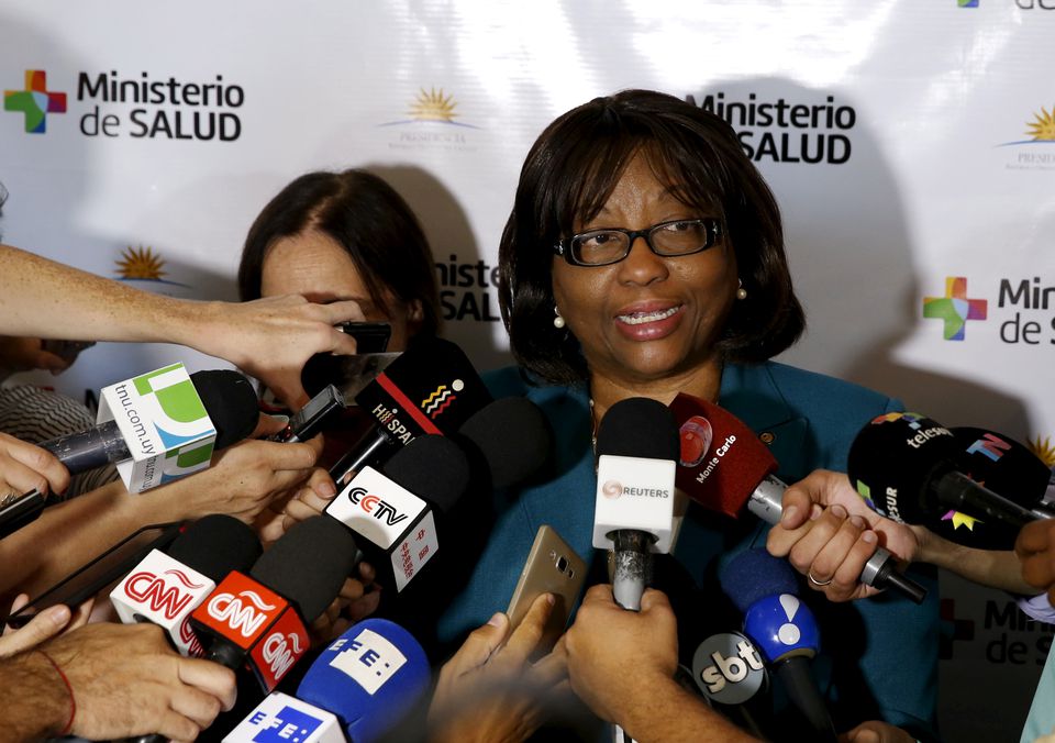 Director of the Pan American Health Organization Carissa Etienne speaks to the media in Montevideo on February 3, 2016. File Photo / Reuters
