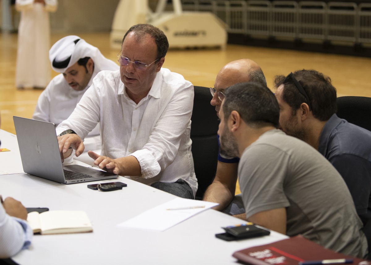 International Judo Federation's representative Claudiu Chimoiu with other officials during his visit to Doha. 